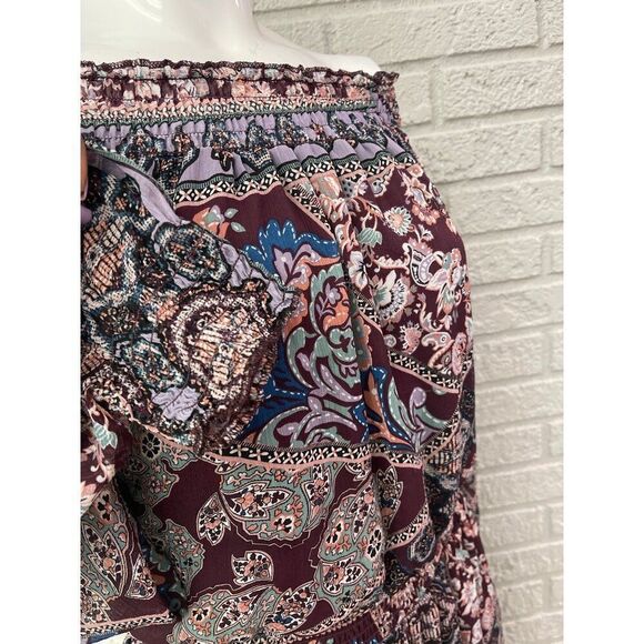 Fire Los Angeles Women Off Shoulder Long Sleeve Hi / Low Shift Dress Size M - Picture 6 of 11